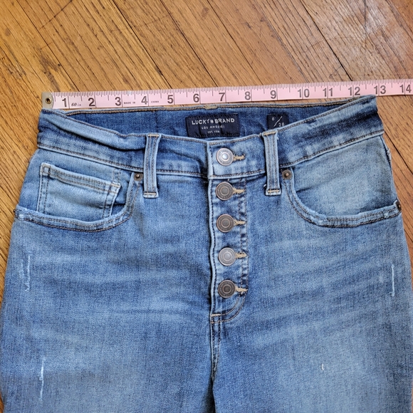 Lucky Brand High Waisted Raw Hem Skinny Jeans Size 28 - Picture 8 of 8